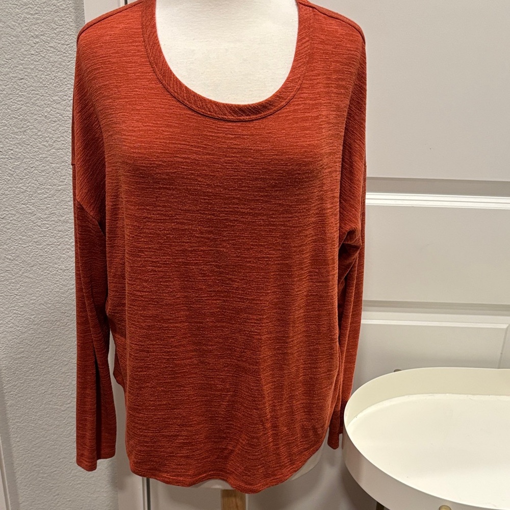 EUC Time and Tru Rust Long Sleeve Top